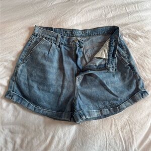 american eagle mom shorts, size: 8, color: light blue